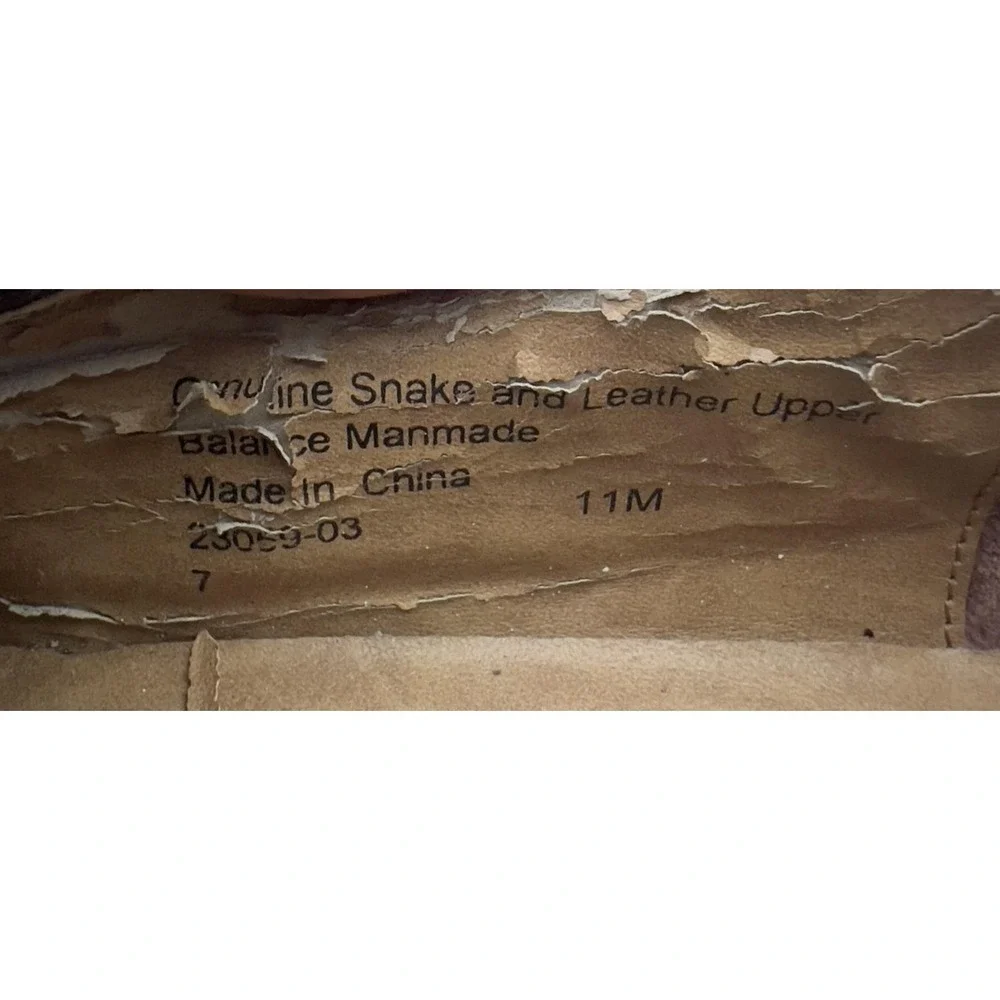 Stacy Adams Tassel Loafer Shoes Mens Size 11 Brown Genuine‎ Snake Dress Leather